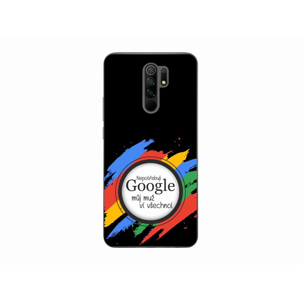 Gélový kryt mmCase na Xiaomi Redmi 9 - muž vie všetko čierne pozadie