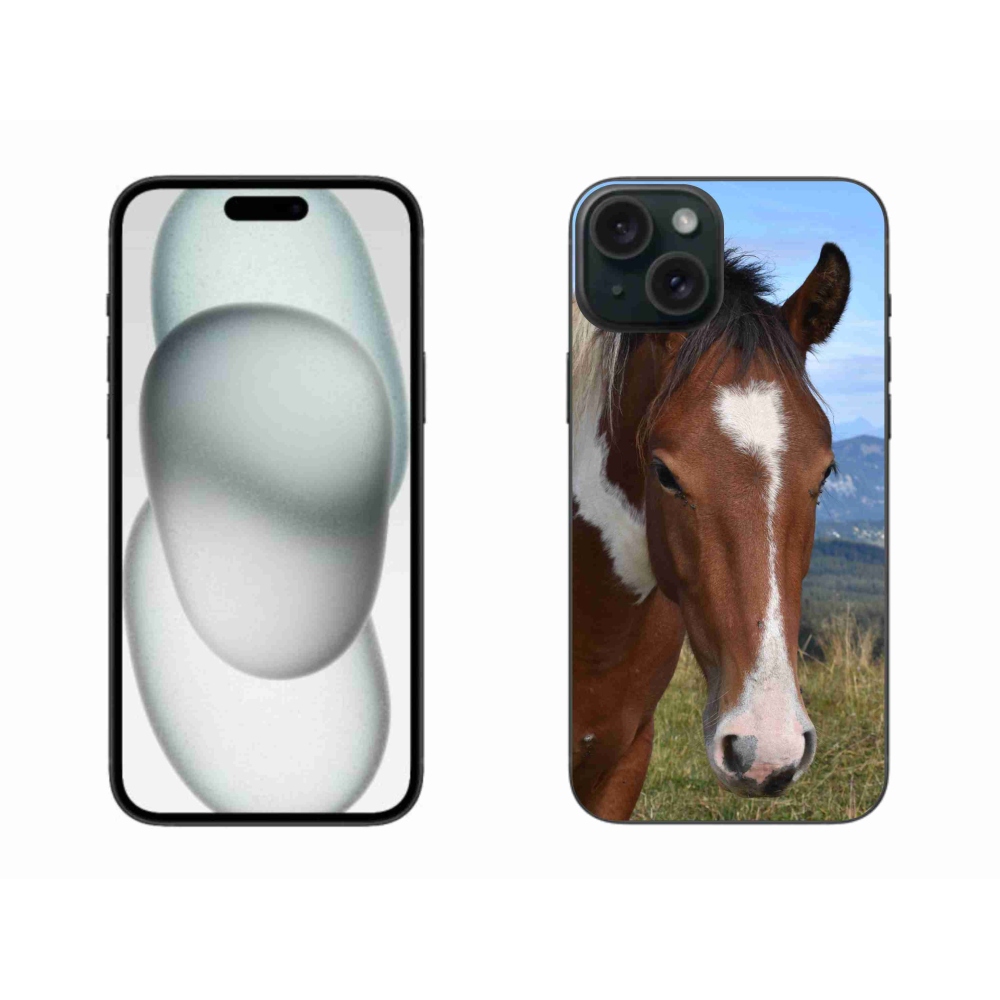 Gélový obal mmCase na iPhone 15 Plus - hnedý kôň