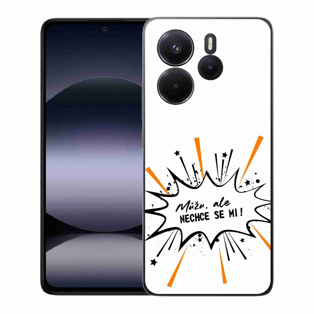 Gélový kryt mmCase na Xiaomi Redmi Note 14 - vtipný text 11 biele pozadie