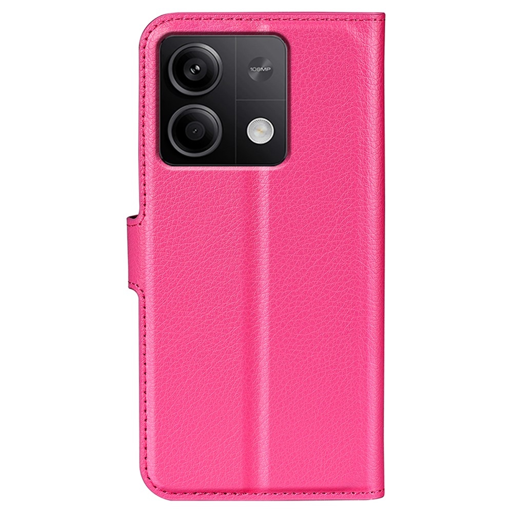 Litchi knižkové puzdro na Xiaomi Redmi Note 13 5G - rose