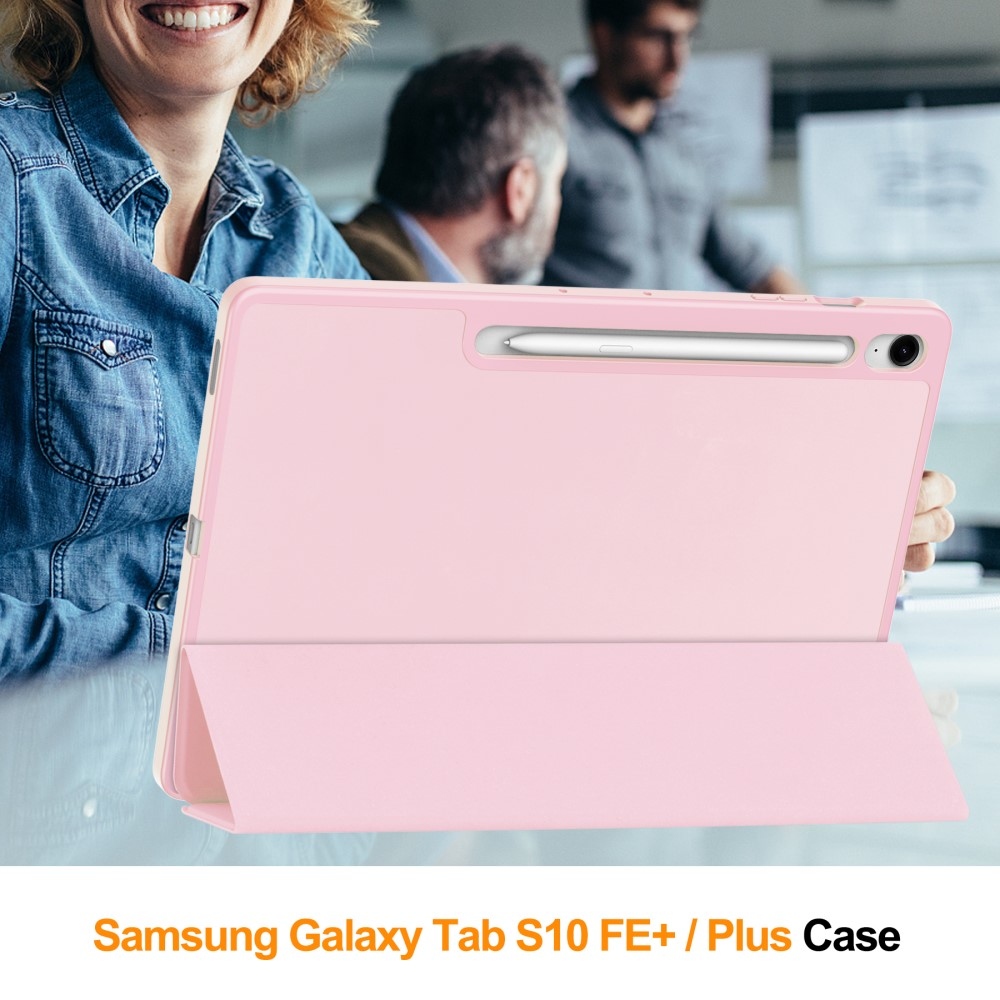 Cases chytré zatváracie púzdro na Samsung Galaxy Tab S10 FE+ - ružové