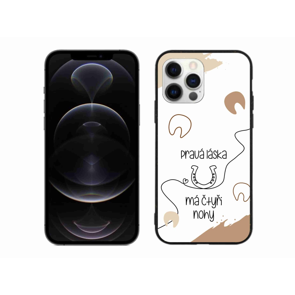 Gélový kryt mmCase na iPhone 12 Pro Max - konský motív biele pozadie