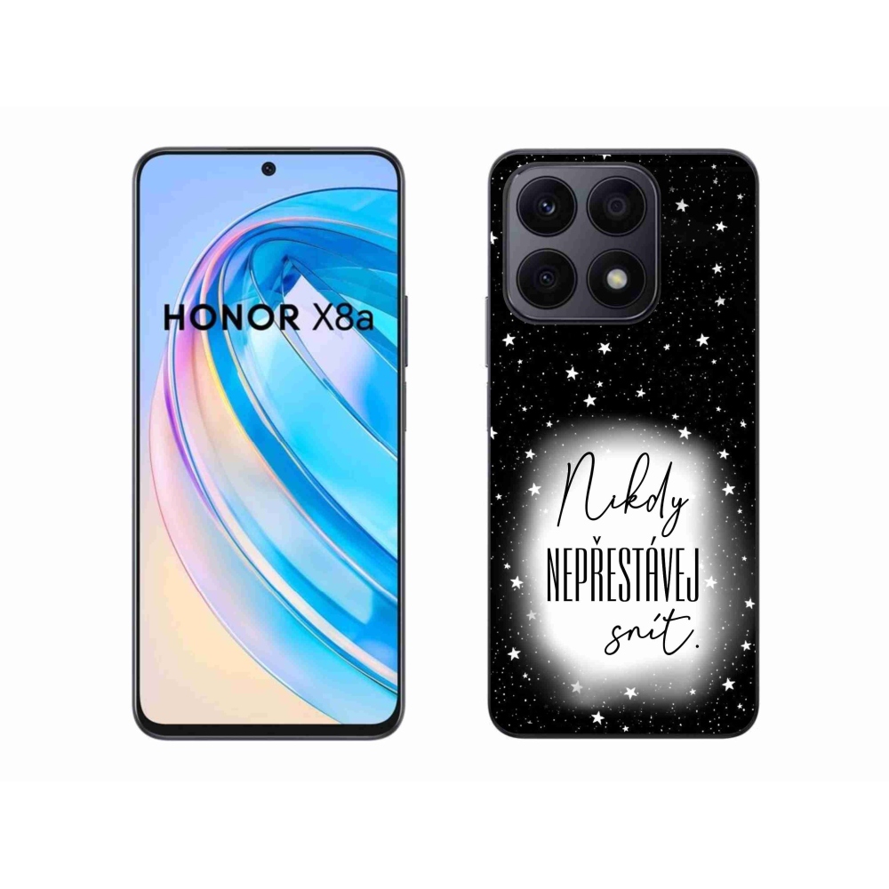 Gélový kryt mmCase na Honor X8a - citát 1 bieločierne pozadie