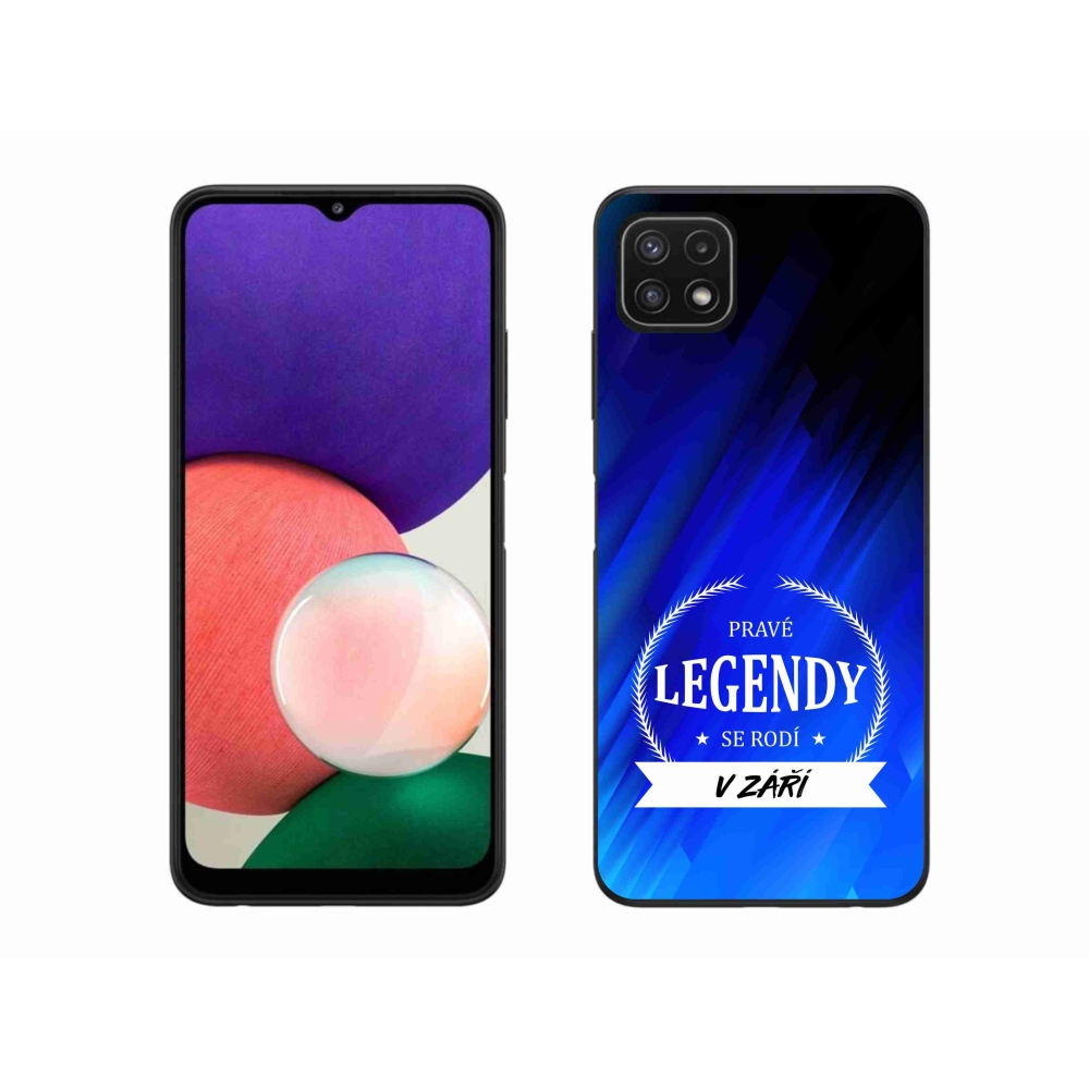 Gélový kryt mmCase na Samsung Galaxy A22 5G - legendy v septembri modré pozadie