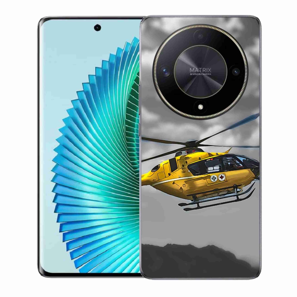 Gélový kryt mmCase na Honor Magic 6 Lite 5G - žltá helikoptéra