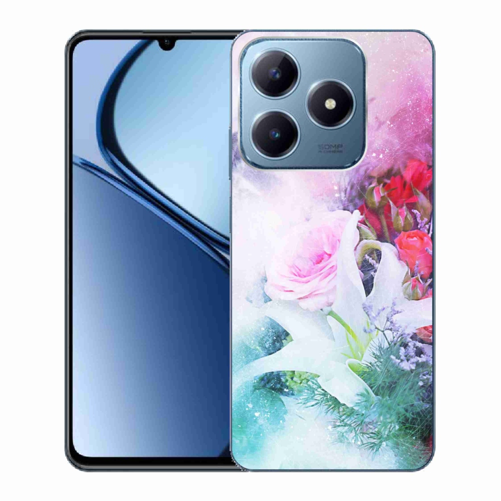 Gélový kryt mmCase na Realme C63 - kvety 4