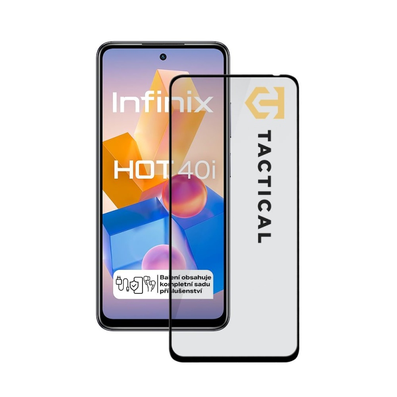 Tactical Glass Shield 5D sklo pre Infinix Hot 40i Black