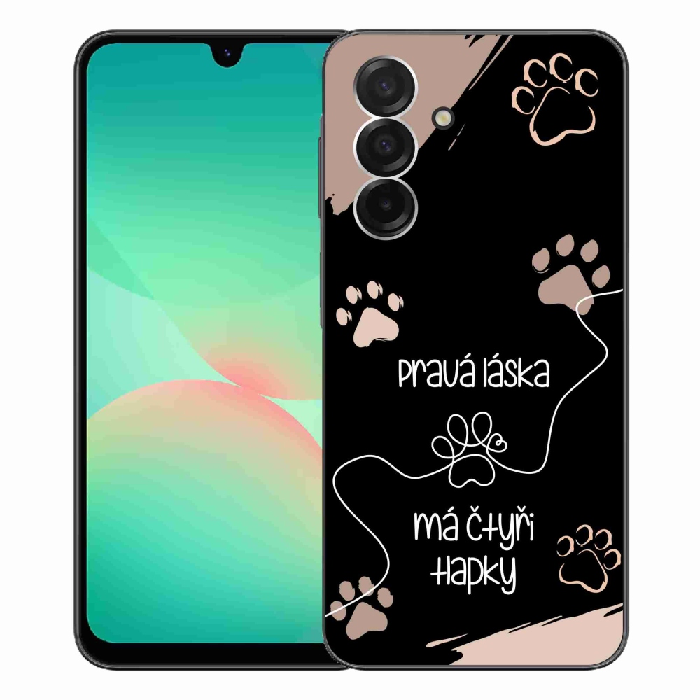 Gélový kryt mmCase na Samsung Galaxy A26 5G - psí motív 1 čierne pozadie