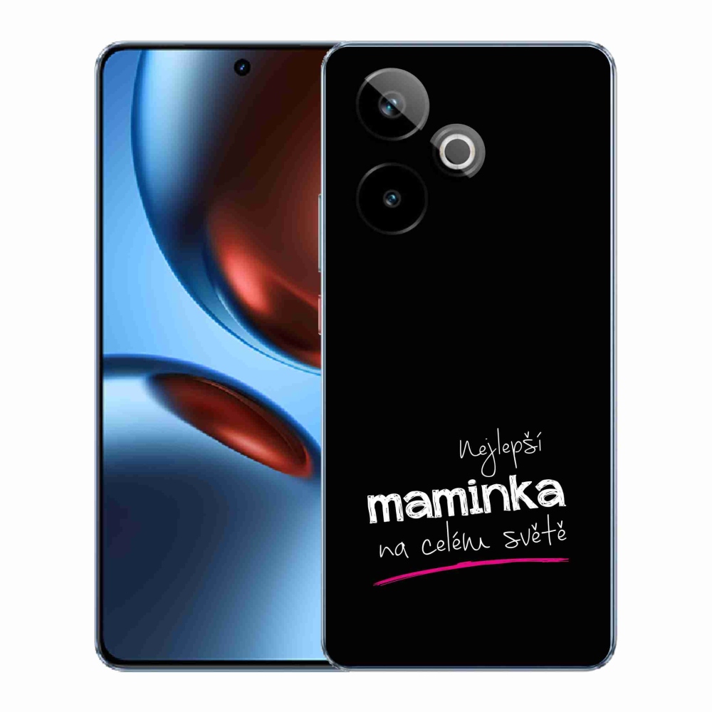 Gélový kryt mmCase na Realme GT 7 5G/GT 7T 5G - najlepšia mamička 4 čierne pozadie