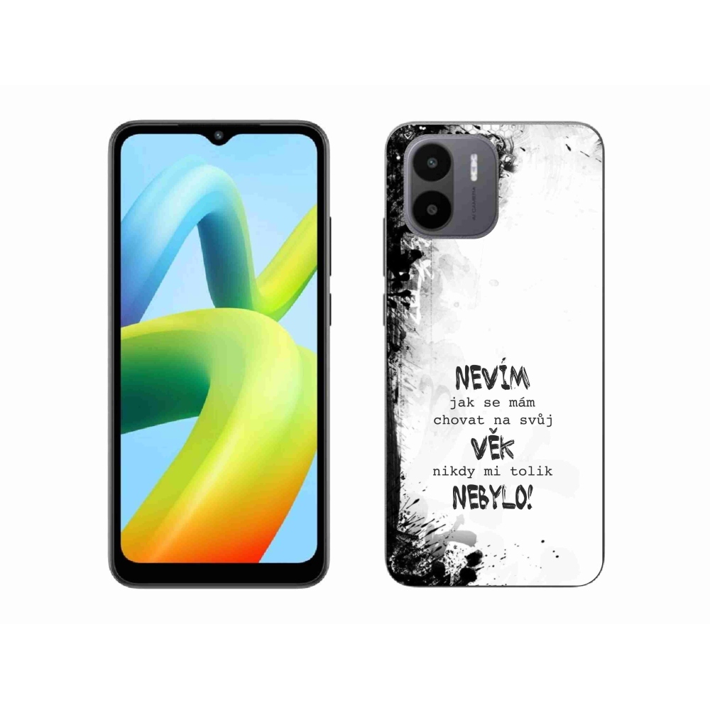 Gélový kryt mmCase na Xiaomi Redmi A1 - vtipný text 14 biele pozadie