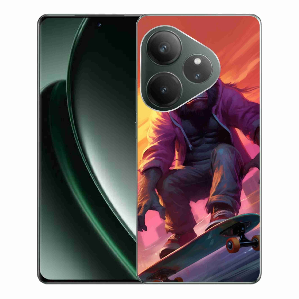 Gélový kryt mmCase na Realme GT 6 5G/GT 6T 5G - gorila na skateboarde