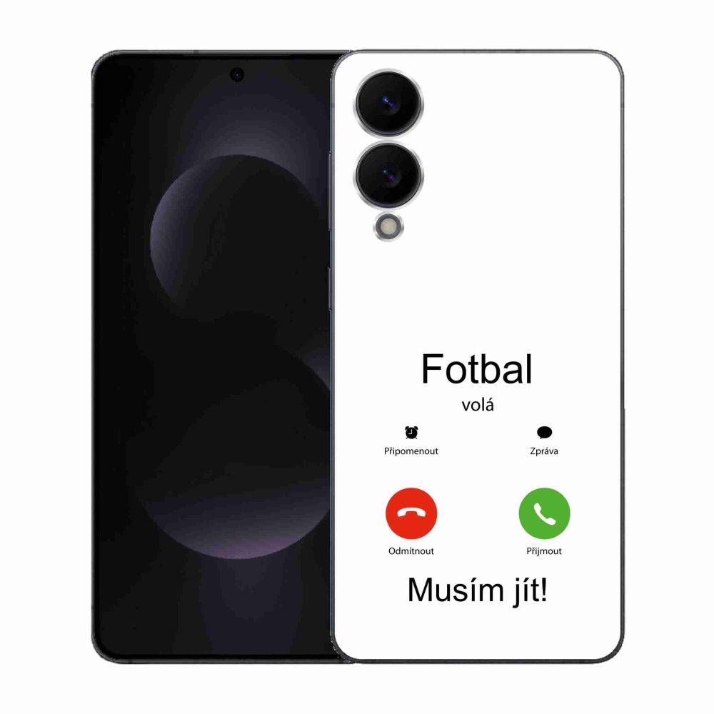 Gélový kryt mmCase na Samsung Galaxy S25 Edge - futbal volá biele pozadie
