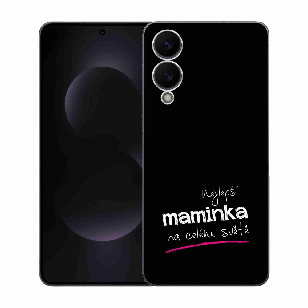 Gélový kryt mmCase na Samsung Galaxy S25 Edge - najlepšia mamička 4 čierne pozadie