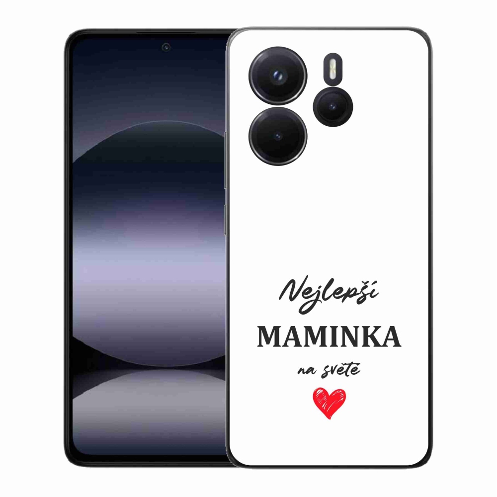 Gélový kryt mmCase na Xiaomi Redmi Note 14 - najlepšia mamička 1 biele pozadie