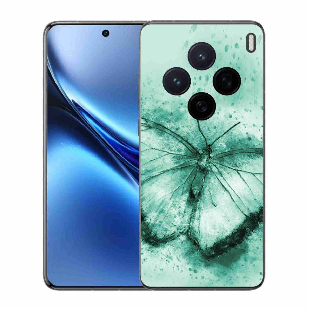 Gélový kryt mmCase na Vivo X200 5G - zelený motýľ
