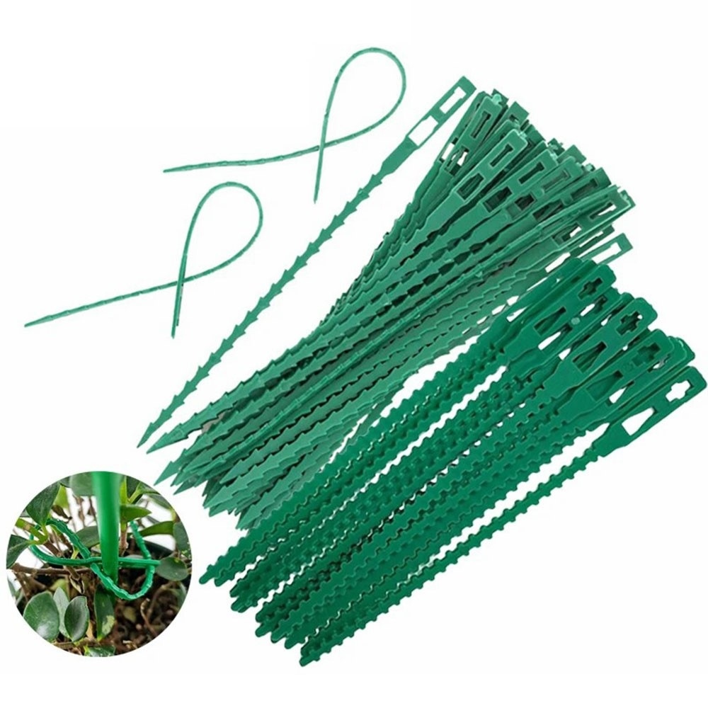 Záhradné fixačné pásky na rastliny 22 cm (50ks) - zelené