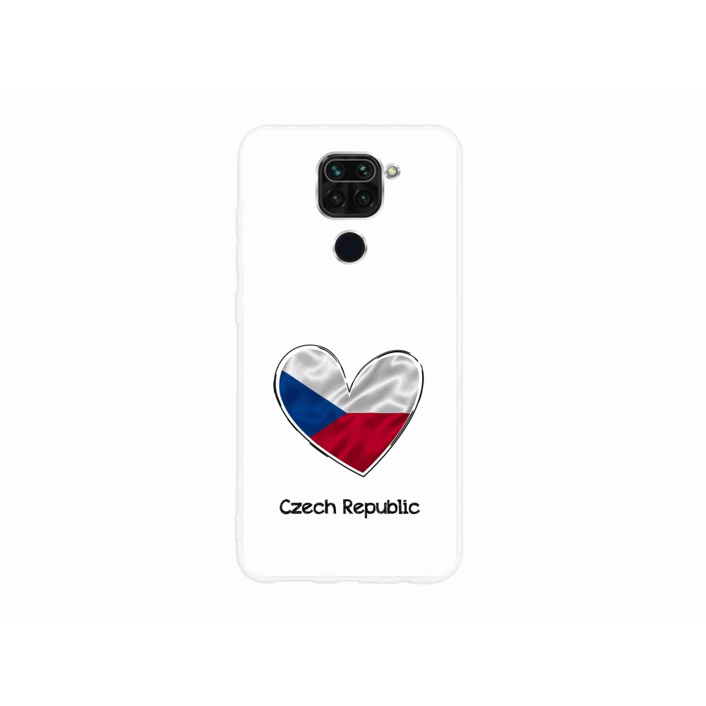 Gélový kryt mmCase na Xiaomi Redmi Note 9 - vlajka srdca biele pozadie