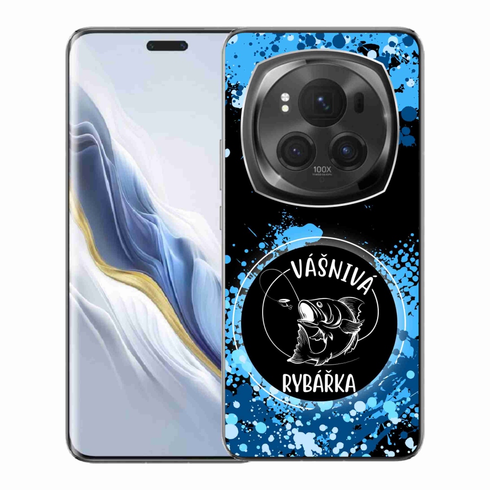 Gélový kryt mmCase na Honor Magic 6 Pro 5G - vášnivá rybárka čierne pozadie