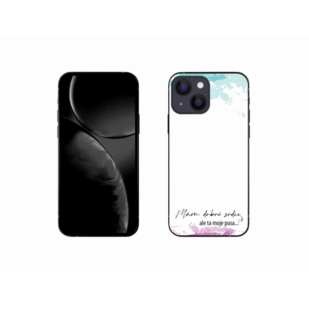 Gélový kryt mmCase na iPhone 13 mini 5.4 - vtipný text 3 biele pozadie