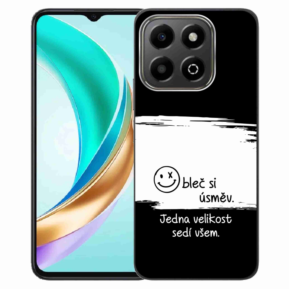 Gélový kryt mmCase na Honor X6b - vtipný text 8 bieločierne pozadie
