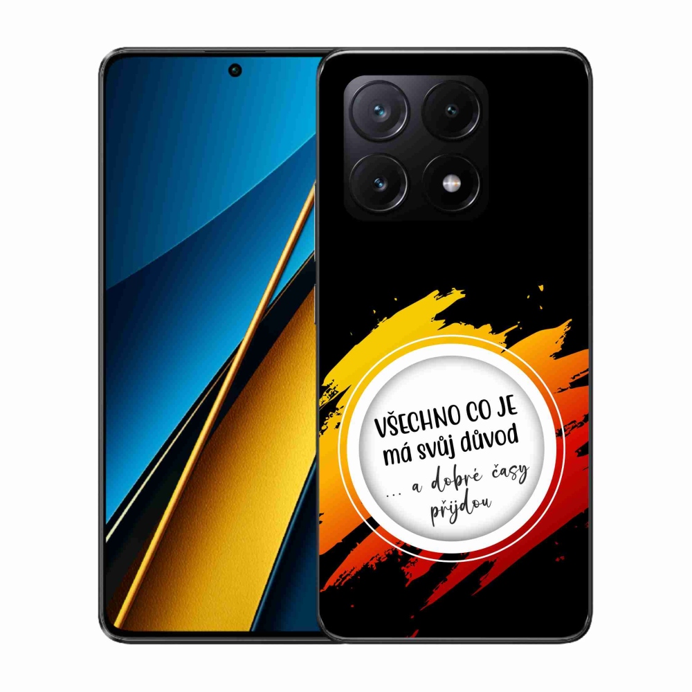 Gélový kryt mmCase na Xiaomi Poco X6 Pro 5G - citát 3 čierne pozadie