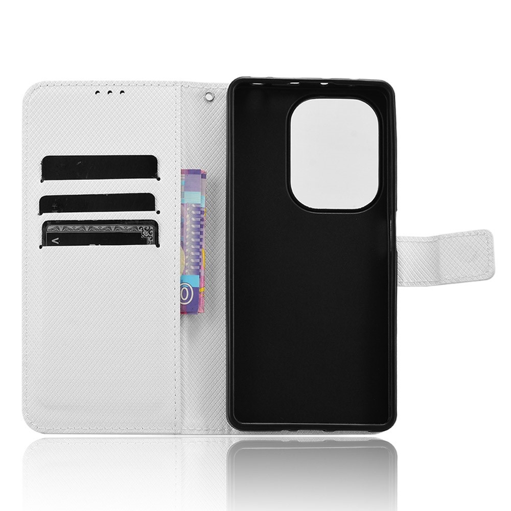 Diamond knižkové púzdro na Xiaomi Redmi Note 14S/Note 13 Pro 4G/Poco M6 Pro - biele