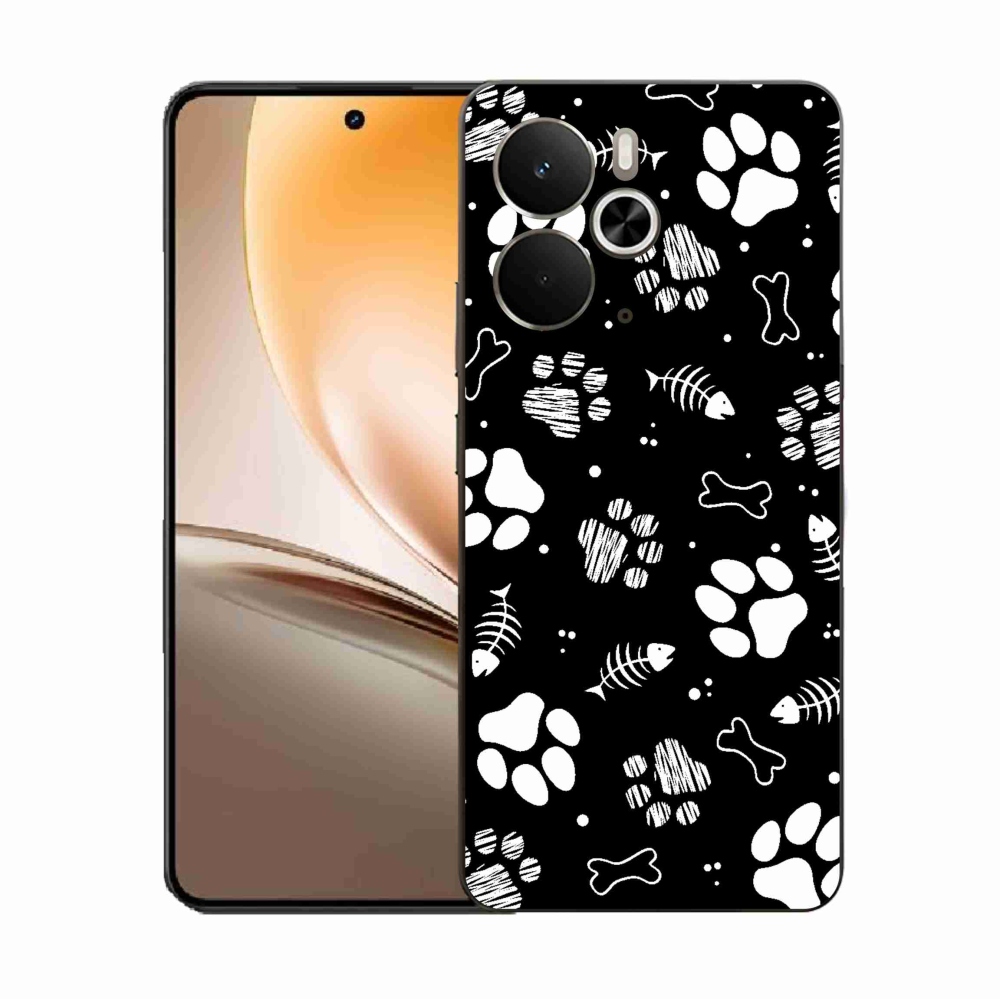 Gélový kryt mmCase na Realme 14 5G - psie labky