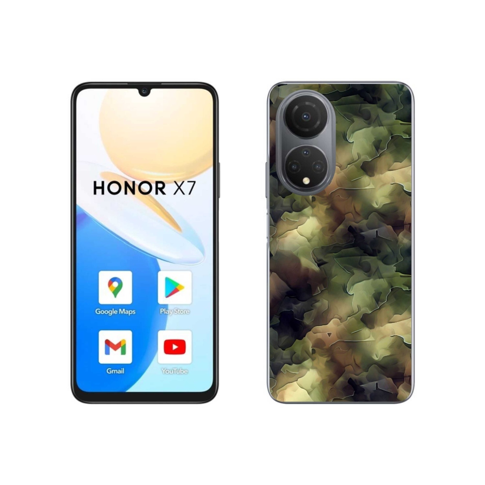 Gélový kryt mmCase na Honor X7 - maskáčový vzor 10