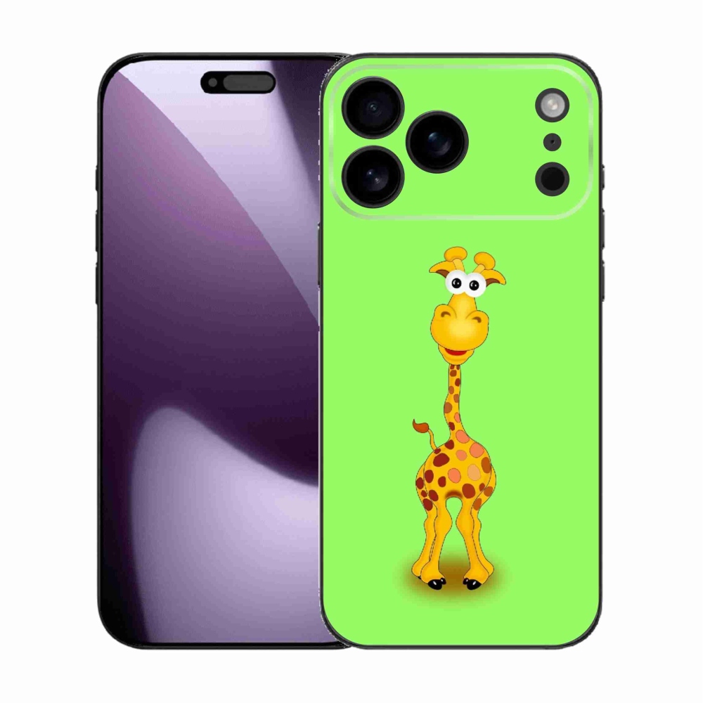 Gélový kryt mmCase na iPhone 17 Pro Max - kreslená žirafa