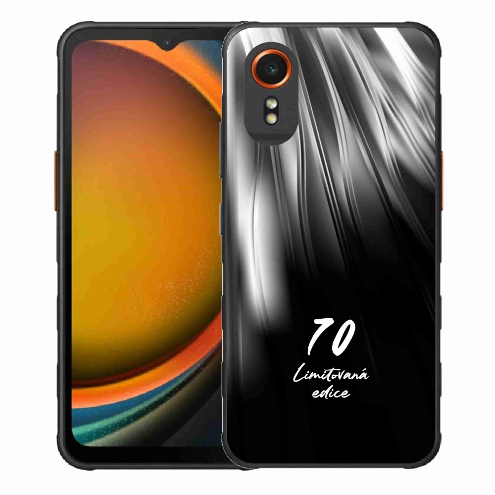 Gélový kryt mmCase na Samsung Galaxy Xcover 7 - 70 limitovaná edícia čierne pozadie