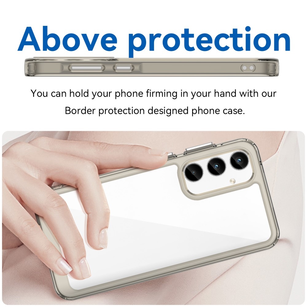 Gélový obal s pevným chrbtom na Samsung Galaxy A35 5G - šedý