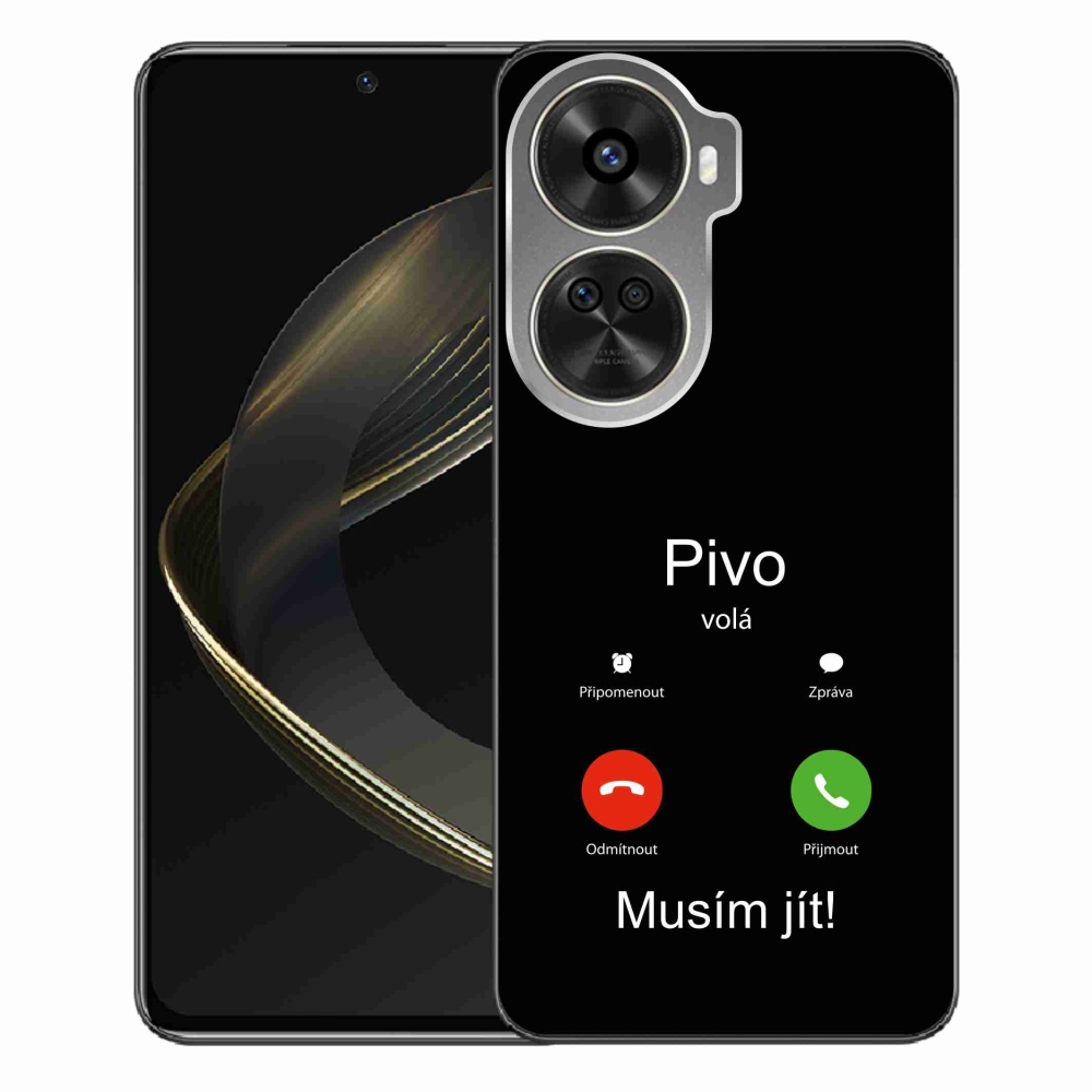 Gélový kryt mmCase na Huawei Nova 12 SE - pivo volá čierne pozadie