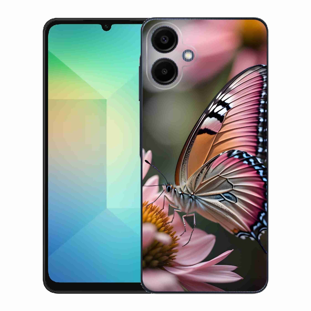 Gélový kryt mmCase na Samsung Galaxy A06 4G - farebný motýľ