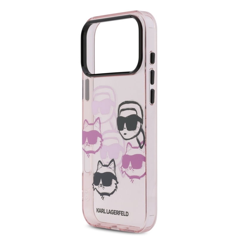 Karl Lagerfeld IML Multi K&CH Heads Zadný kryt pre iPhone 17 Pro Max Pink