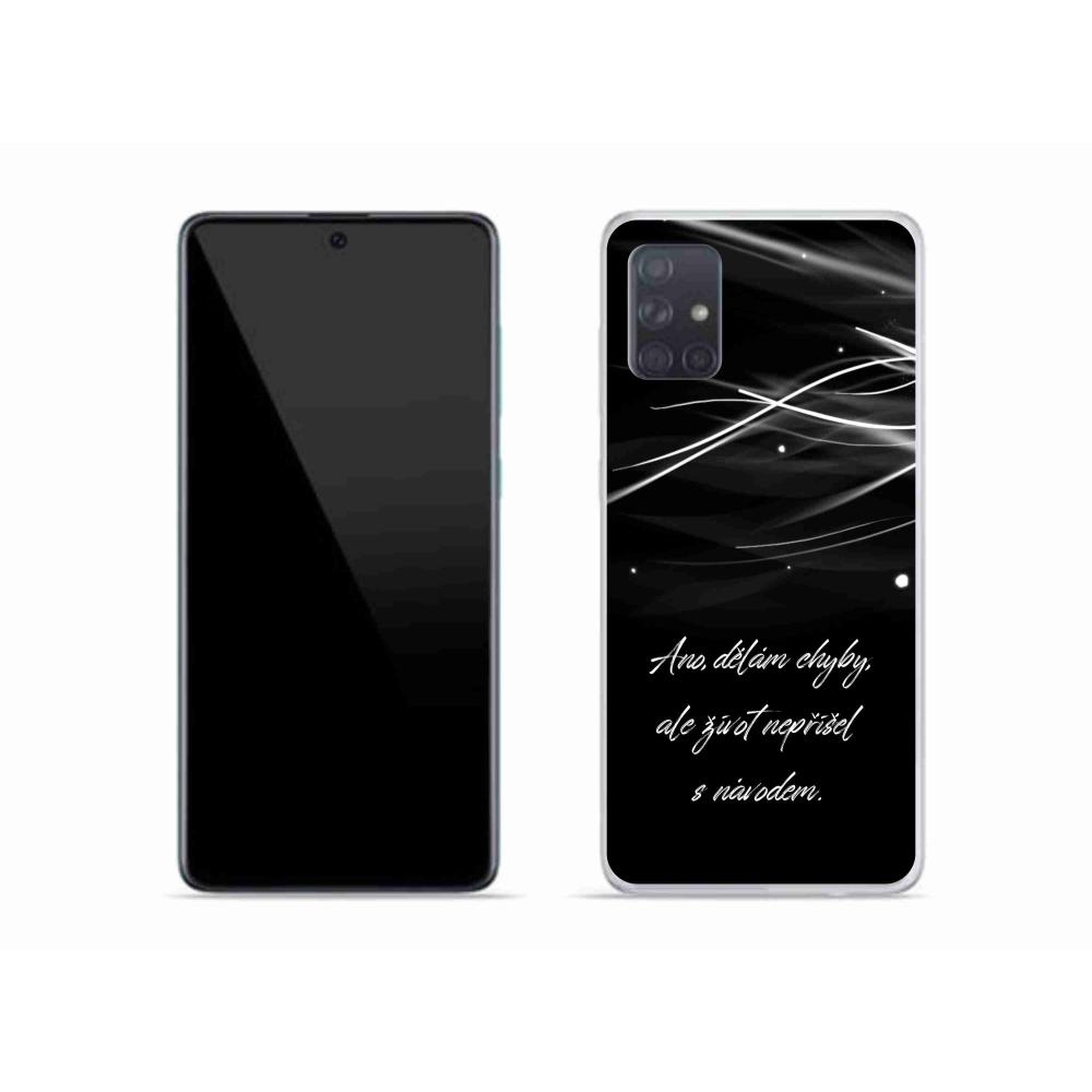 Gélový kryt mmCase na Samsung Galaxy A51 - citát čierne pozadie