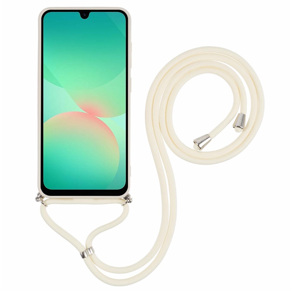 Lining gélový obal so šnúrkou na Samsung Galaxy A17 5G - biely