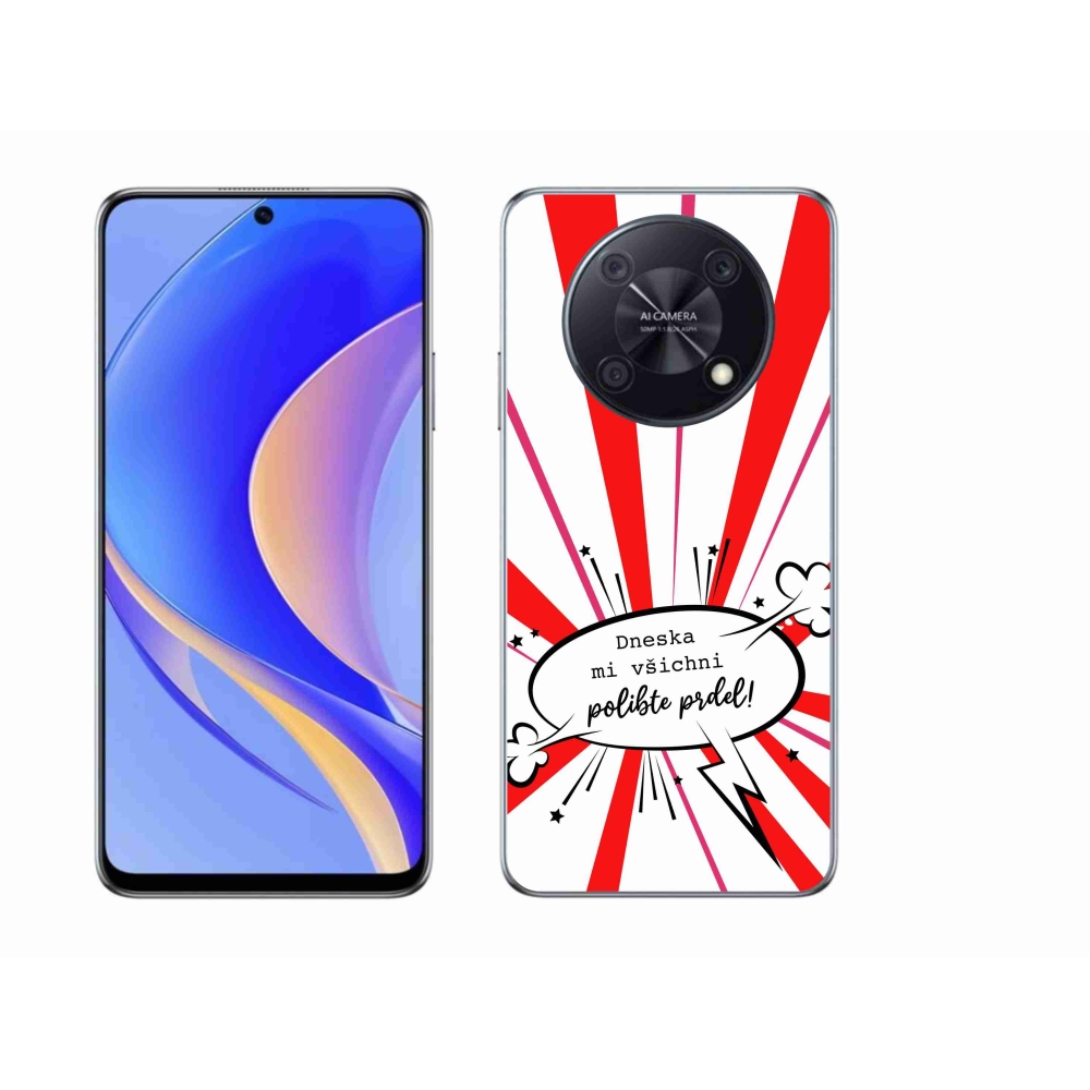 Gélový kryt mmCase na Huawei Nova Y90 - vtipný text 15 biele pozadie