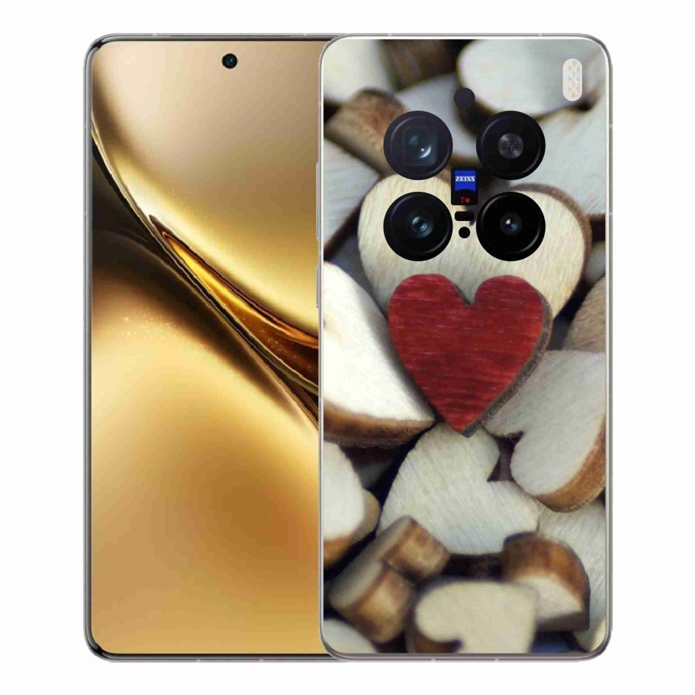 Gélový kryt mmCase na Vivo X200 Pro 5G - gravírované červené srdce