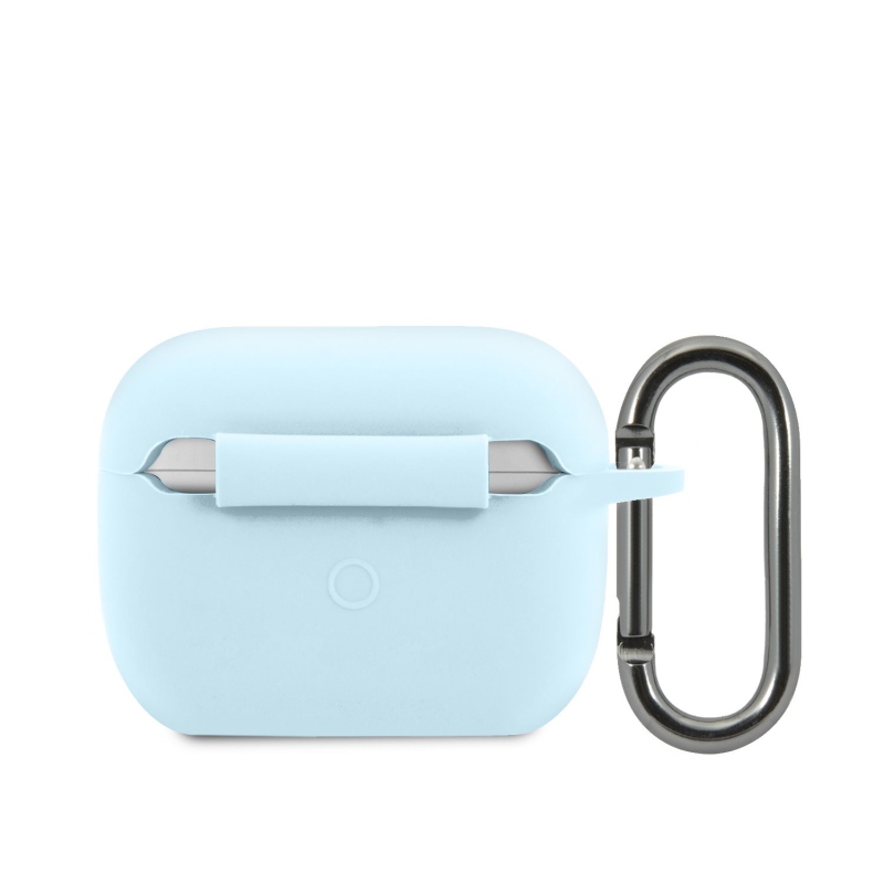 Lacoste Liquid Silicone lesklé puzdro s potlačou loga pre AirPods Pro Blue