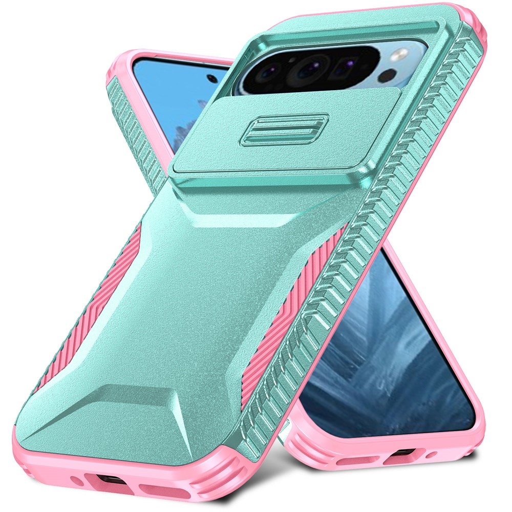 Lid odolný kryt na Google Pixel 10 Pro - modrozelený/ružový