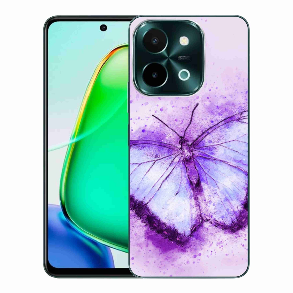 Gélový kryt mmCase na Vivo Y28 - fialový motýľ