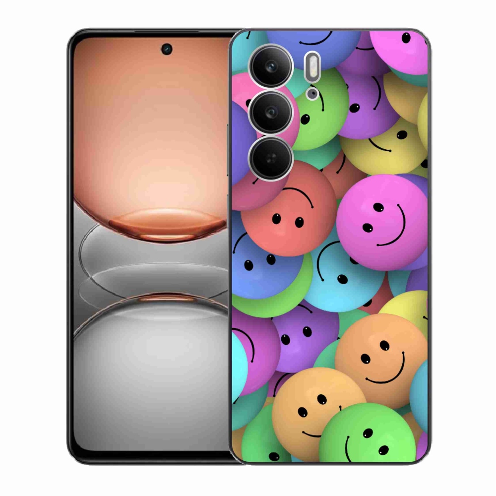 Gélový kryt mmCase na Realme C75 - farební smajlíci