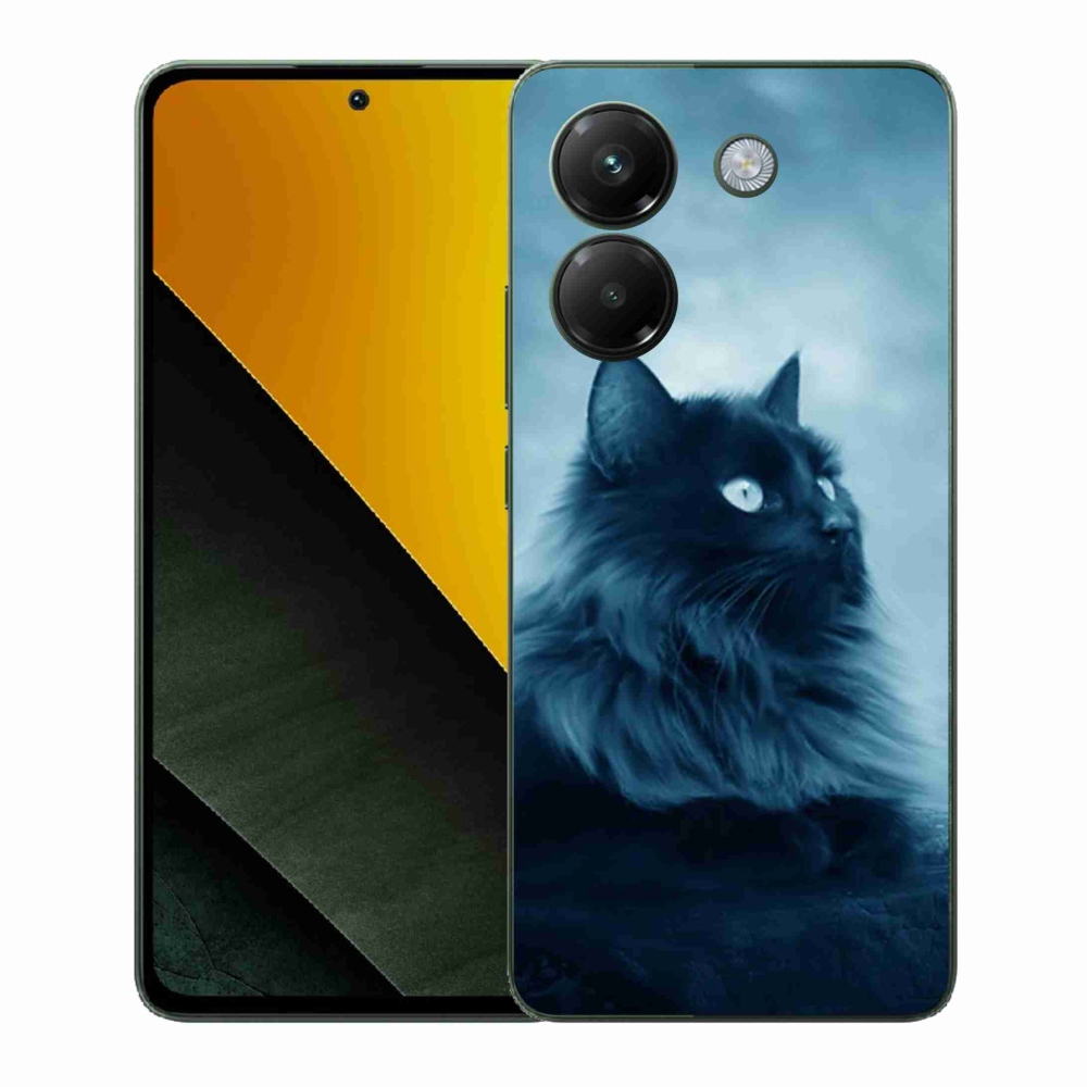 Gélový kryt mmCase na Xiaomi Poco M7 Pro 5G - čierna mačka 1