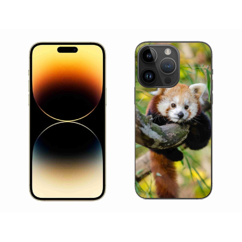 Gélový kryt mmCase na iPhone 14 Pro Max - panda červená