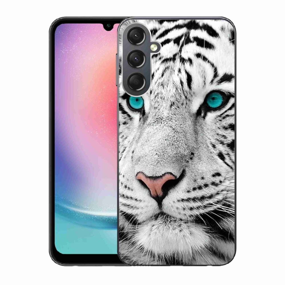 Gélový kryt mmCase na Samsung Galaxy A24 - biely tiger