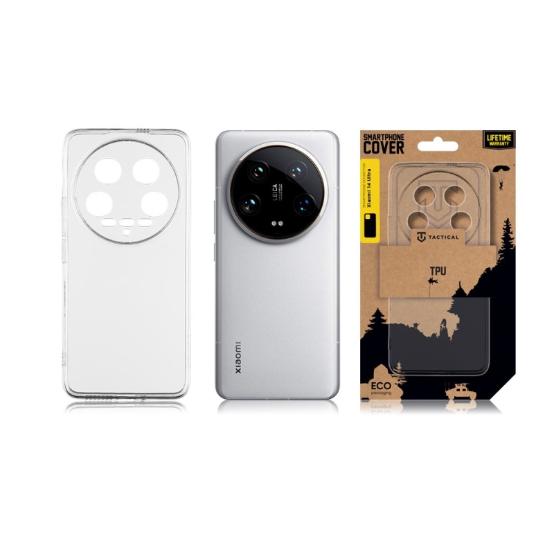 Taktický TPU kryt pre Xiaomi 14 Ultra Transparent