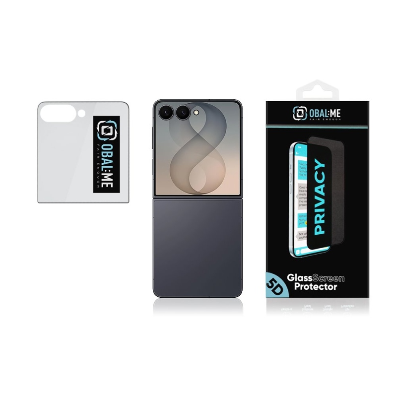 OBAL:ME Privacy 5D tvrdené sklo pre Samsung Galaxy Z Flip 8, čierne