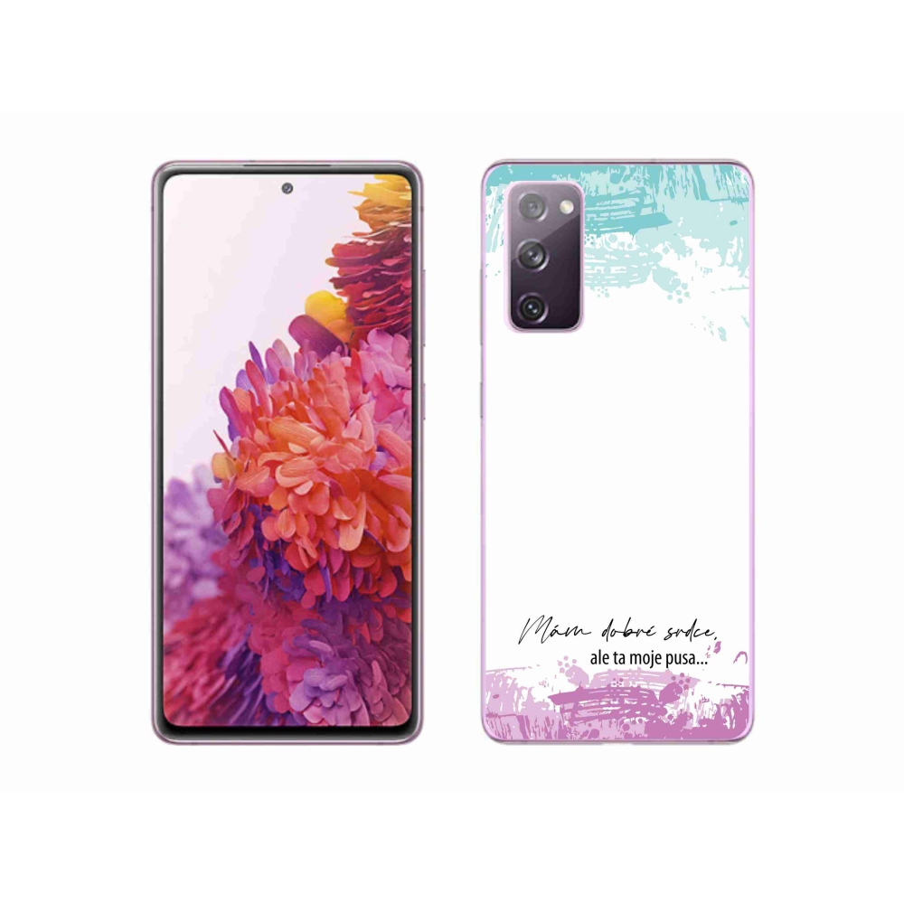 Gélový kryt mmCase na Samsung Galaxy S20 FE - vtipný text 3 biele pozadie