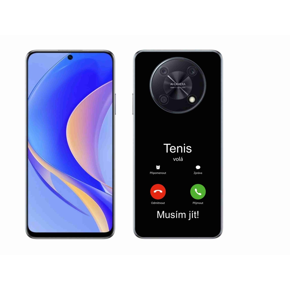 Gélový kryt mmCase na Huawei Nova Y90 - tenis volá čierne pozadie