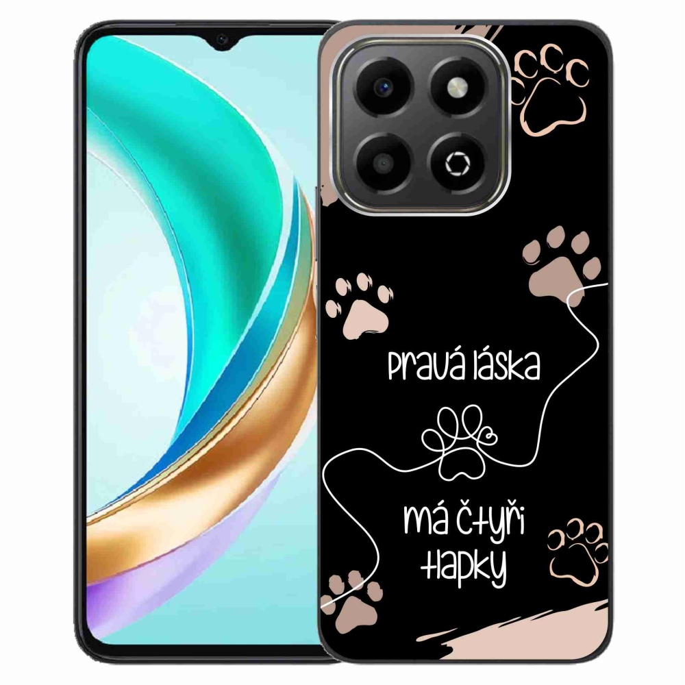 Gélový kryt mmCase na Honor X6b - psí motív 1 čierne pozadie